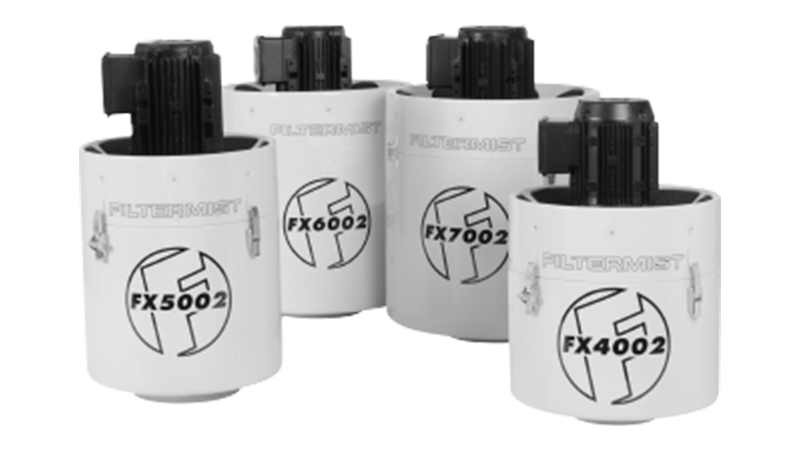 Compact oil mist filters up to 2750m³/hr
